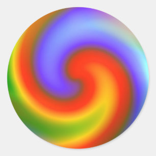 Regenbogen Runder Aufkleber