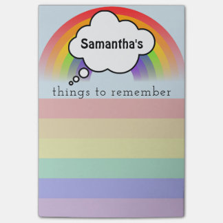 Regenbogen-Sachen, zum sich an von Listen-Post-It Post-it Klebezettel