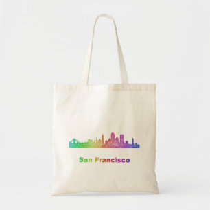 Regenbogen-San Francisco Skyline Tragetasche