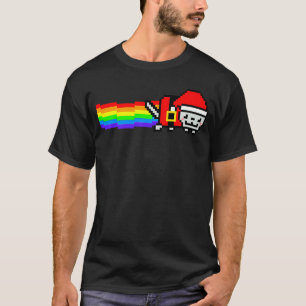 Regenbogen Santa Katze Lustig Niedlich Hässlich Ne T-Shirt