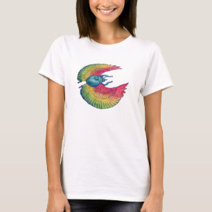 Regenbogen-Scarabäusbabydoll-Damen-Shirt T-Shirt