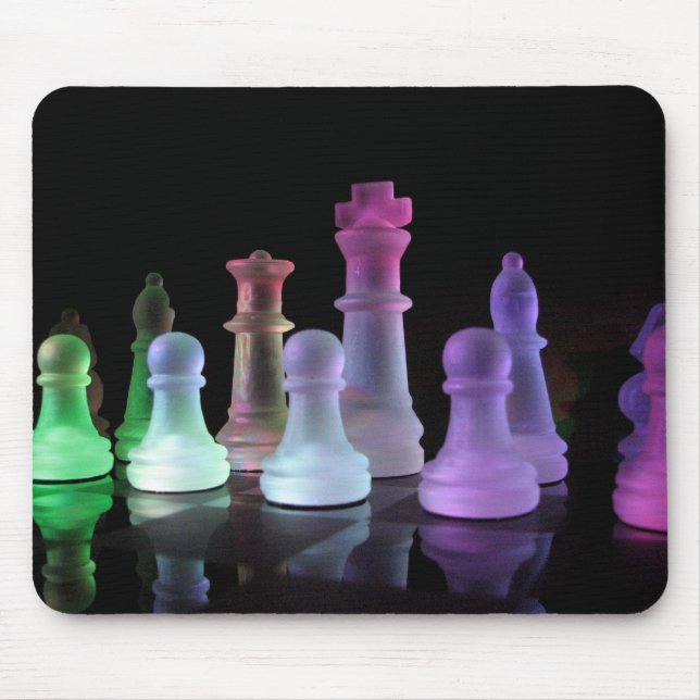 Regenbogen-Schach-Set-Mausunterlage Mousepad (Vorne)