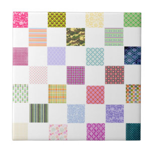 Regenbogen-Schachbretmuster Fliese