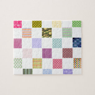 Regenbogen-Schachbretmuster Puzzle