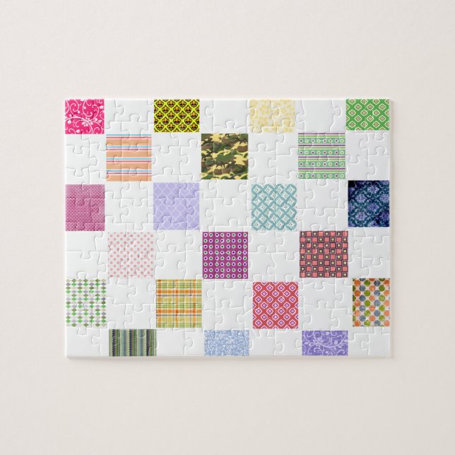Regenbogen-Schachbrettmuster Puzzle (Horizontal)