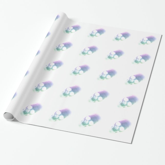 Regenbogen-Schädel - kundenspezifischer Geschenkpapier (Ungerollt)