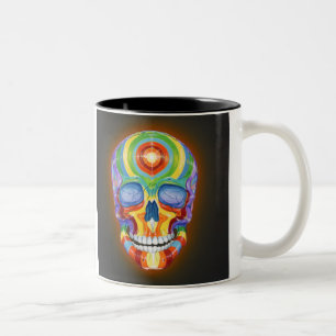 Regenbogen-Schädel-Tasse Zweifarbige Tasse