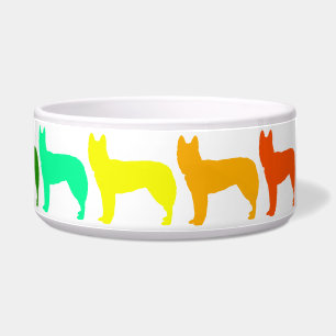 Regenbogen-Schäferhund-Haustier-Schüssel Napf