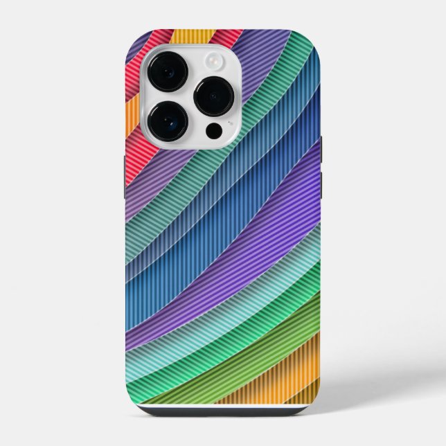 Regenbogen-Scheiben-Muster Boho iPhone Hülle (Rückseite)