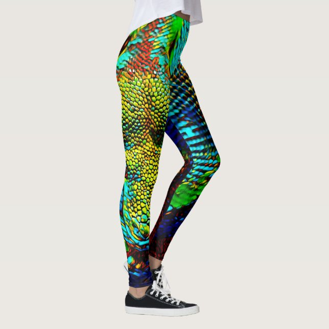 Regenbogen-Schlange Leggings (Rechts)