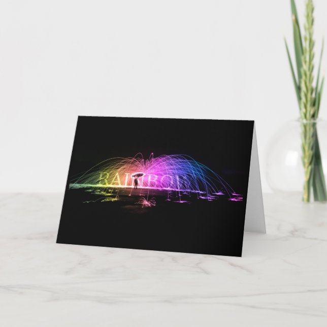 Regenbogen schleudern karte (Vorderseite)