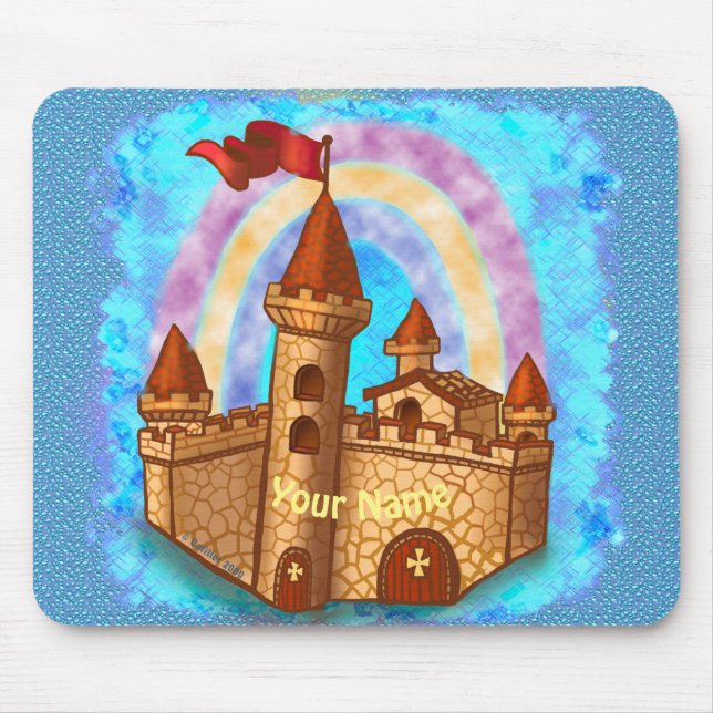 Regenbogen Schloss  Mousepad (Vorne)