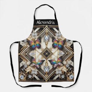 Regenbogen Schmetterling Art Deco Jugendstil Schür Schürze