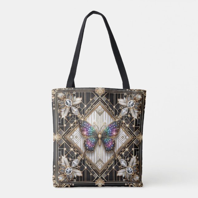 Regenbogen-Schmetterling-Diamanten-Luxus-Tasche (Rückseite)