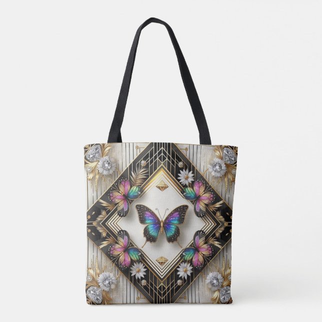 Regenbogen-Schmetterling-Diamanten-Luxus-Tasche (Rückseite)