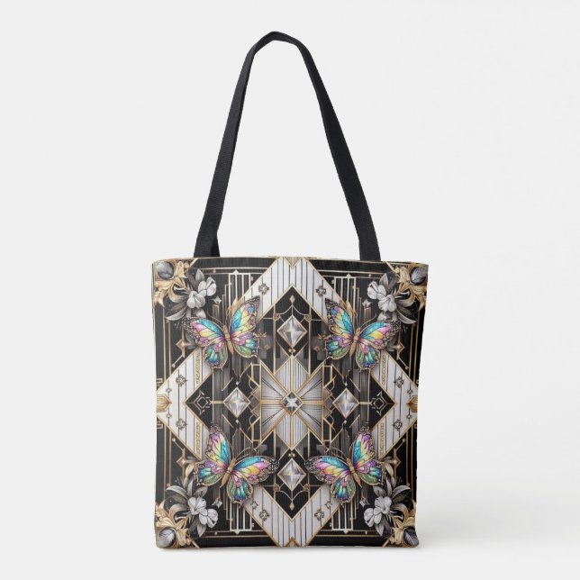 Regenbogen-Schmetterling-Diamanten-Luxus-Tasche (Rückseite)
