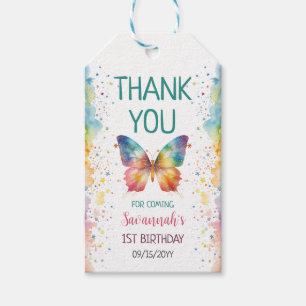 Regenbogen Schmetterling Geburtstag Geschenkanhänger