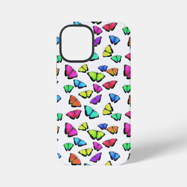 Regenbogen Schmetterling iPhone Hülle (Rückseite)