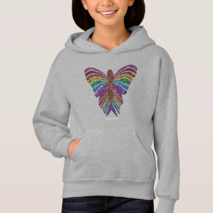 Regenbogen Schmetterling (lebendig) - Mädchen Hood Hoodie