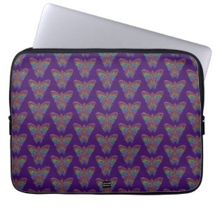 Regenbogen-Schmetterling (lila) - Laptop-Hülle Laptopschutzhülle