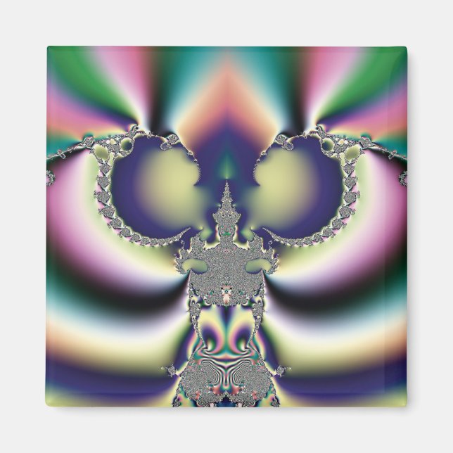 Regenbogen Schmetterling Magnet (Vorne)