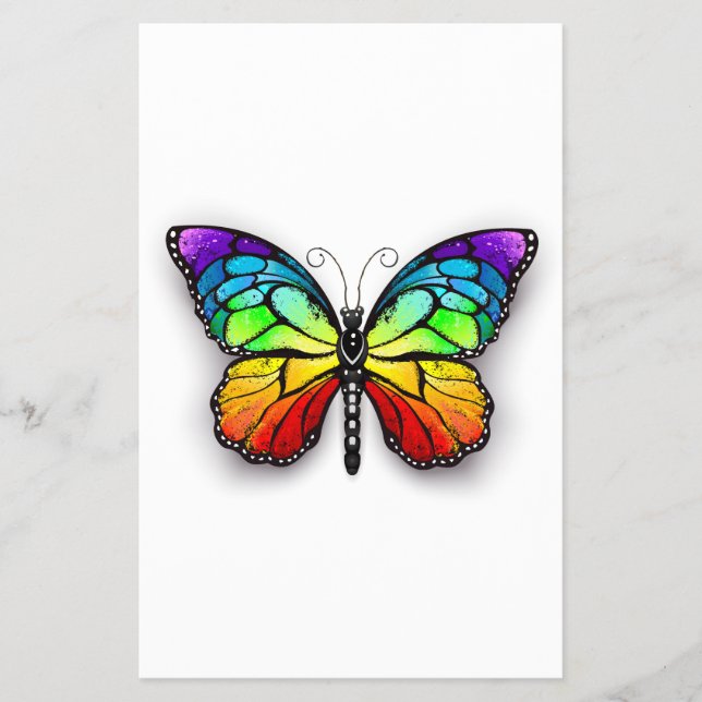 Regenbogen-Schmetterling Monarch Flyer (Vorne)