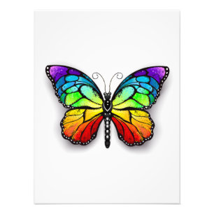 Regenbogen-Schmetterling Monarch Fotodruck