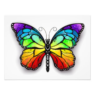 Regenbogen-Schmetterling Monarch Fotodruck