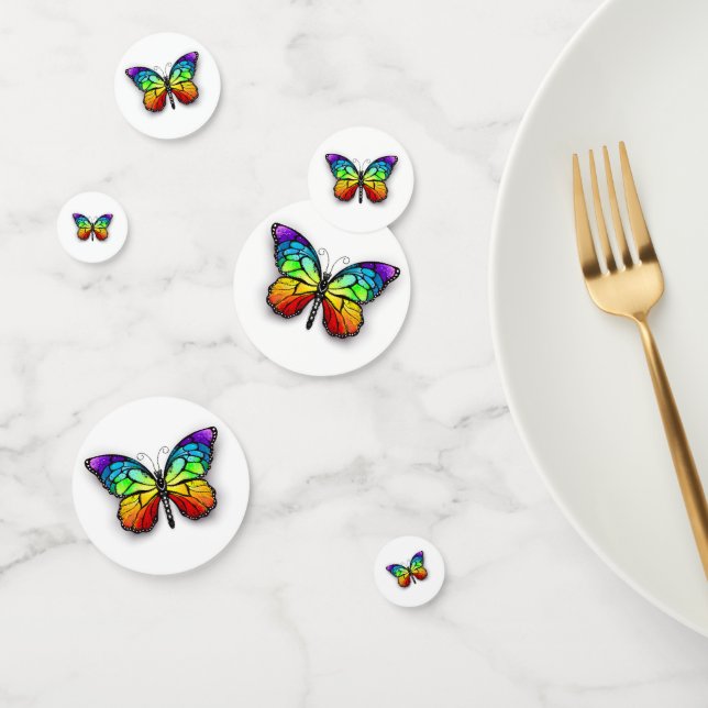 Regenbogen-Schmetterling Monarch Konfetti (Gruppe)