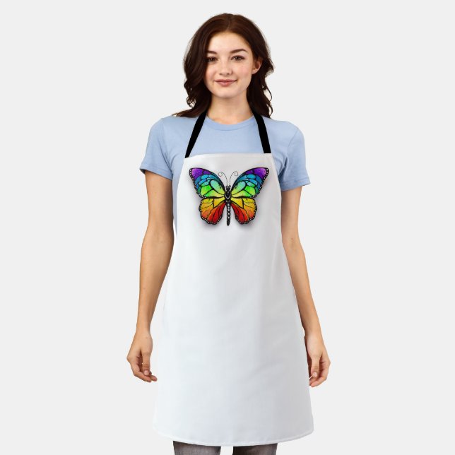 Regenbogen-Schmetterling Monarch Schürze (Getragen)