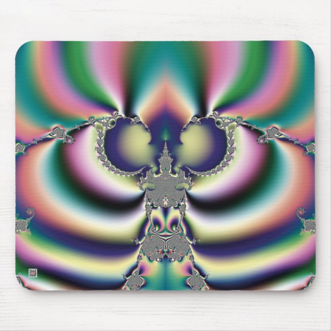 Regenbogen Schmetterling Mousepad (Vorne)