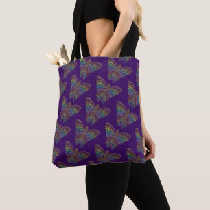 Regenbogen Schmetterling (Muster lila) - Tote