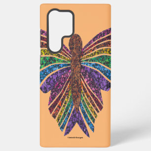 Regenbogen Schmetterling (orange) - Samsung Handyh Galaxy Hülle