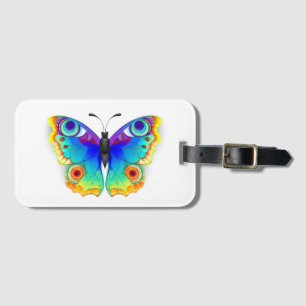 Regenbogen Schmetterling Pfauenauge Gepäckanhänger