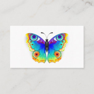 Regenbogen Schmetterling Pfauenauge Telefonnummerkarte