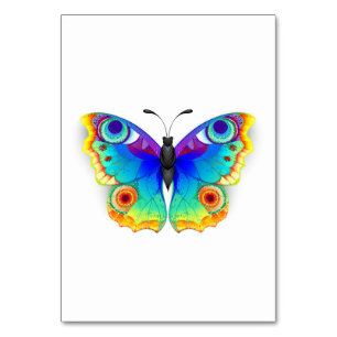 Regenbogen Schmetterling Pfauenauge Tischnummer