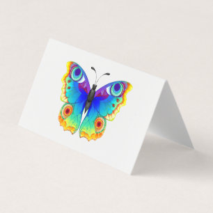 Regenbogen Schmetterling Pfauenauge Visitenkarten