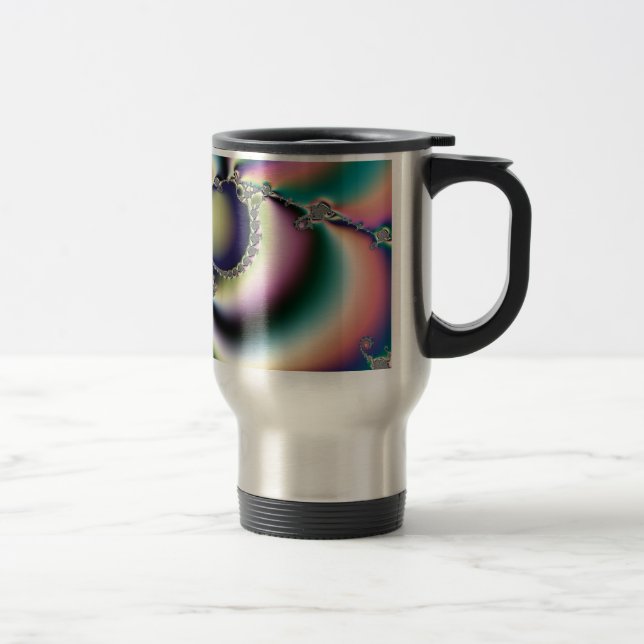Regenbogen Schmetterling Reisebecher (Rechts)