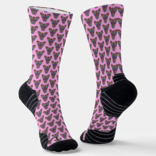 Regenbogen Schmetterling (rosa) - Sport Socken