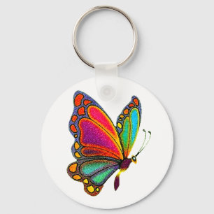 Regenbogen-Schmetterling Schlüsselanhänger