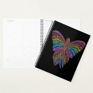 Regenbogen Schmetterling (schwarz) - Planer