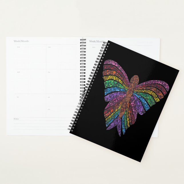 Regenbogen Schmetterling (schwarz) - Planer (Anzeige)