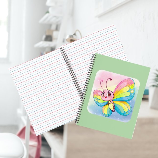 Regenbogen Schmetterling Spiral Notizbuch (Von Creator hochgeladen)