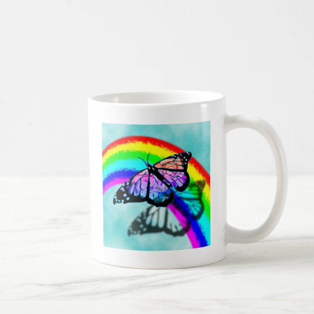 Regenbogen-Schmetterling Tasse (Rechts)