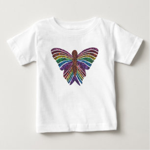 Regenbogen Schmetterling (weiß) - Baby T-Shirt