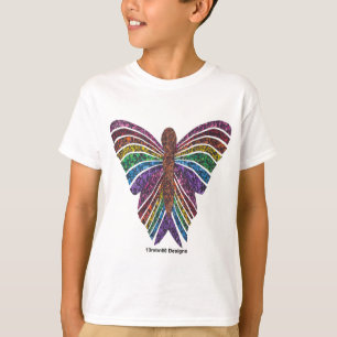 Regenbogen Schmetterling (weiß) - Jungen T-Shirt