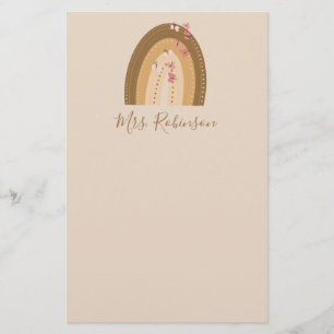 Regenbogen Schmetterlinge Skript Lehrkraft Name Briefpapier