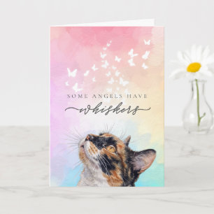 Regenbogen-Schneebart-Dreifarbige-Katze-Trost-Symp Karte
