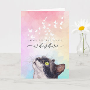Regenbogen-Schneebart-Tuxedo-Katze Verlust Mitgefü Karte