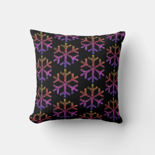 Regenbogen-Schneeflocken für Sofa Couch Chaise-Lou Kissen